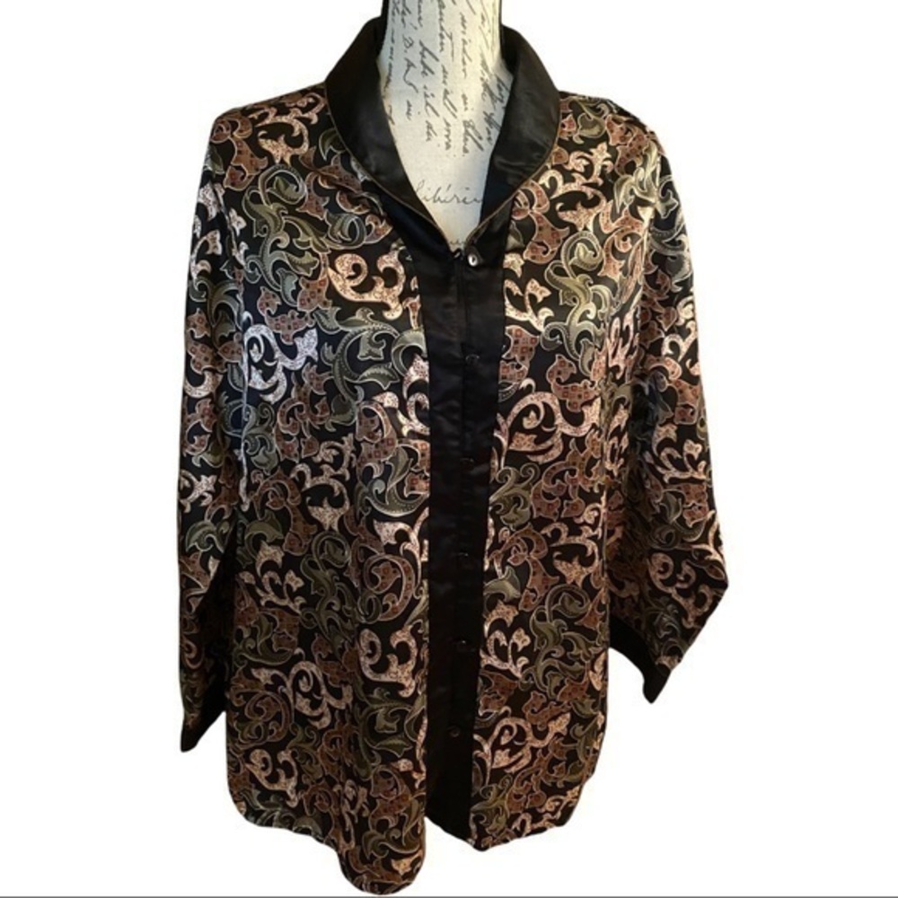 PRIVATE LUXURIES VINTAGE NITE SHIRT ELEGANT SIZE L